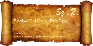 Szebellédi Róza névjegykártya