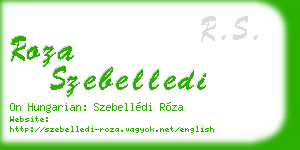 roza szebelledi business card