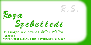 roza szebelledi business card